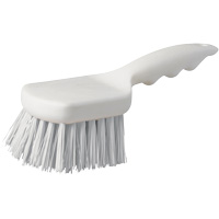 Short Handle Pot Brush, 9" L, Polypropylene Bristles, White Moffatt Supply & Specialties