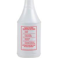 Bouteille &agrave; pulv&eacute;risateur ronde avec &eacute;tiquette SIMDUT, 24 oz Moffatt Supply & Specialties