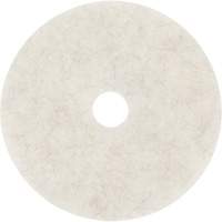 Natural Blend Pad, 17", Burnishing, White Moffatt Supply & Specialties