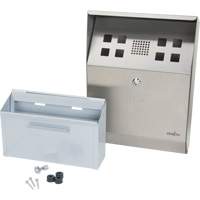 Cendrier, Montage mural, Acier inoxydable, Capacit&eacute; 1 Litre, Hauteur 11-4/5" Moffatt Supply & Specialties