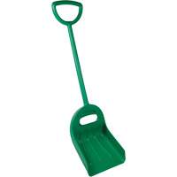 Pelle large &agrave; double prise, Lame 14" x 18", Longueur de 47-1/2", Plastique, Vert Moffatt Supply & Specialties