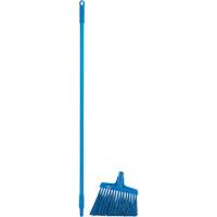 Angle Broom Head with Handle, X-Coarse Bristles, 12", Polyester, Blue Moffatt Supply & Specialties