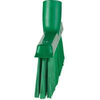 Dustpan Broom with Angled Thread, Medium Bristles, 10", Polyester, Green Moffatt Supply & Specialties