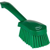Brosse &agrave; r&eacute;curer avec manche court, Soies Doux, Longueur de 10-1/2", Vert Moffatt Supply & Specialties