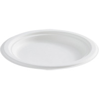 Assiette ronde en fibre compostable Moffatt Supply & Specialties