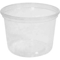 MicroGourmet 16 oz. Clear Deli Container without Lid, Plastic, Round Moffatt Supply & Specialties