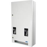 Distributeur double de serviettes et de tampons mont&eacute; en surface Moffatt Supply & Specialties