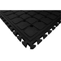 Tuile lat&eacute;rale modulaire drainant Hog Heaven , Ondul&eacute;, 1-1/2' x 1-4/5' x 3/4", Noir, Nitrile Moffatt Supply & Specialties