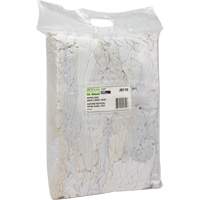 Recycled Material Wiping Rags, Cotton, White, 10 lbs. Moffatt Supply & Specialties