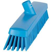Push Broom Head, Fine/Stiff Bristles, 16-1/2", Polyester/Polypropylene, Blue Moffatt Supply & Specialties