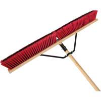 Push Broom with Braced Handle, 36", Medium, PVC Bristles Moffatt Supply & Specialties