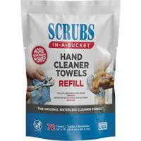 Hand Cleaner Towels Refill Pack, 72 Wipes, 10" x 12" Moffatt Supply & Specialties
