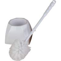 Brosse de toilette avec support, Soies Polypropyl&egrave;ne, Blanc Moffatt Supply & Specialties