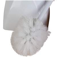 Brosse de toilette avec support, Soies Polypropyl&egrave;ne, Blanc Moffatt Supply & Specialties