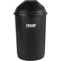 Half-Round Garbage Bin with Lid, Polyethylene, 21 US gal. Moffatt Supply & Specialties