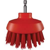 Brosse ronde HyDrive pour perceuse, Soies Tr&egrave;s ferme, Longueur de 3-1/10", Rouge Moffatt Supply & Specialties
