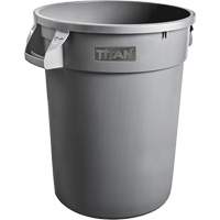Contenant gris Titan pour d&eacute;chets, Plastique, 20 gal. US Moffatt Supply & Specialties