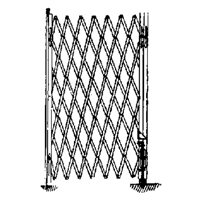 Galvanized Folding Security Gates, Fixed Single Folding, 4' L x 6' H Expanded Moffatt Supply & Specialties