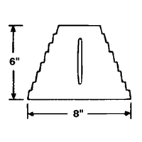 Cale de roue, 9" x 8" x 6", Noir Moffatt Supply & Specialties