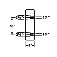 Butoirs de quai en caoutchouc moul&eacute;s, Caoutchouc, 18" la x 4" p x 18" h Moffatt Supply & Specialties