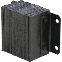 Laminated Dock Bumper, Horizontal, Rubber, 12" W x 6" D x 10" H Moffatt Supply & Specialties