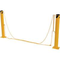 Syst&egrave;me de bornes de protection et chaînes pour quai, Acier, 42" h x 6-5/8" la, Jaune Moffatt Supply & Specialties