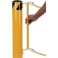 Syst&egrave;me de bornes de protection et chaînes pour quai, Acier, 42" h x 6-5/8" la, Jaune Moffatt Supply & Specialties
