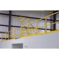 Mezzanine Safety Gate, 68-1/2" L x 42" H, 80-1/16" Raised, Yellow Moffatt Supply & Specialties