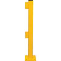 End Post for Light-Duty Guard Rails, Steel, 42" H, Safety Yellow Moffatt Supply & Specialties