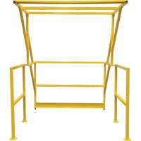 Mezzanine Safety Gate, 70" L x 77" H, 78" Raised, Yellow Moffatt Supply & Specialties