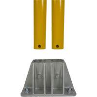 Safety Gate Railing, Steel, 48" L x 42" H, Yellow Moffatt Supply & Specialties