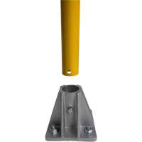 Safety Gate Railing, Steel, 60" L x 42" H, Yellow Moffatt Supply & Specialties