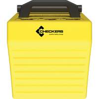 Checkers Safety Heavy-Duty Ultra Class Mining Wheel Chock, HDPE, Yellow, 14-1/2" W x 17-1/2" D x 16" H Moffatt Supply & Specialties