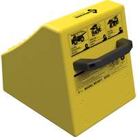 Checkers Safety Heavy-Duty Ultra Class Mining Wheel Chock without Bracket, HDPE, Yellow, 14-1/2" W x 17-1/2" D x 16" H Moffatt Supply & Specialties