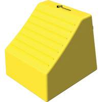 Checkers Safety Heavy-Duty Ultra Class Mining Wheel Chock without Bracket, HDPE, Yellow, 14-1/2" W x 17-1/2" D x 16" H Moffatt Supply & Specialties