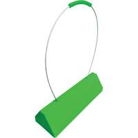 Checkers Safety SafeRay  Aircraft Wheel Chock with Ergonomic Cable Handle, Urethane, Fluorescent Green, 24" W x 8" D x 6" H Moffatt Supply & Specialties