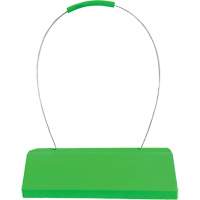 Checkers Safety SafeRay  Aircraft Wheel Chock with Ergonomic Cable Handle, Urethane, Fluorescent Green, 24" W x 8" D x 6" H Moffatt Supply & Specialties