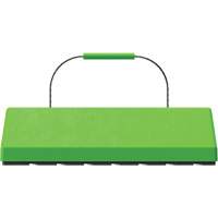Checkers Safety SafeRay  Aircraft Wheel Chock with Cable Handle & Rubber Pad, Urethane, Fluorescent Green, 24" W x 8" D x 6" H Moffatt Supply & Specialties