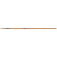 Pure White Bristle Round Marking Paint Brush, 3/16" Brush Width, White China, Wood Handle Moffatt Supply & Specialties