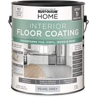 Home Interior Floor Coating System Base Coat, 3.78 L, Water-Based, Very Flat, Grey Moffatt Supply & Specialties