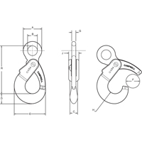 Alloy Steel Eye-Type Self-Locking Hooks Moffatt Supply & Specialties