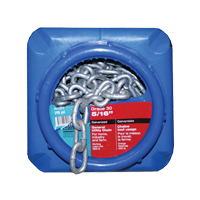 Hot-Dipped Galvanized Chains, Carbon Steel, 5/16" x 75' (22.9 m) L, Grade 30, 1900 lbs. (0.95 tons) Load Capacity Moffatt Supply & Specialties