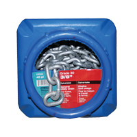 Hot-Dipped Galvanized Chains, Carbon Steel, 3/8" x 45' (13.7 m) L, Grade 30, 2650 lbs. (1.325 tons) Load Capacity Moffatt Supply & Specialties