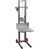 Platform Lift Stacker, Hand Winch Operated, 400 lbs. Capacity, 58" Max Lift Moffatt Supply & Specialties