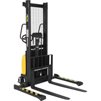 Fork Lift Stacker, Electric Operated, 2000 lbs. Capacity, 63" Max Lift Moffatt Supply & Specialties