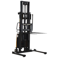 Fork Lift Stacker, Electric Operated, 2000 lbs. Capacity, 118" Max Lift Moffatt Supply & Specialties