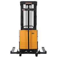 Fork Lift Stacker, Electric Operated, 2000 lbs. Capacity, 118" Max Lift Moffatt Supply & Specialties