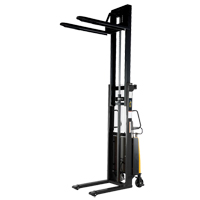 Fork Lift Stacker, Electric Operated, 2000 lbs. Capacity, 118" Max Lift Moffatt Supply & Specialties