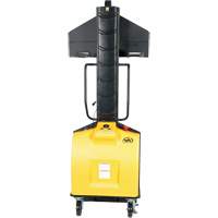Narrow Mast Powered Lift Stacker, Electric Operated, 1500 lbs. Capacity, 63" Max Lift Moffatt Supply & Specialties
