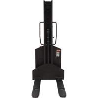 Narrow Mast Powered Lift Stacker, Electric Operated, 1000 lbs. Capacity, 63" Max Lift Moffatt Supply & Specialties